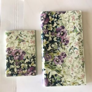 Ted Baker leather travel wallet passport holder